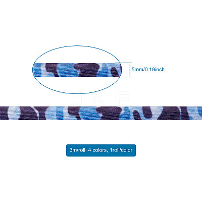 4 Colors Flat Polyester Elastic Cord EC-TA0001-03A-1
