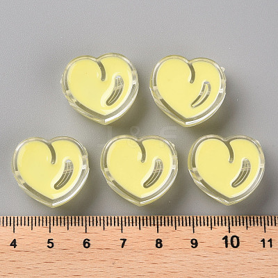 Transparent Enamel Acrylic Beads TACR-S155-004B-1