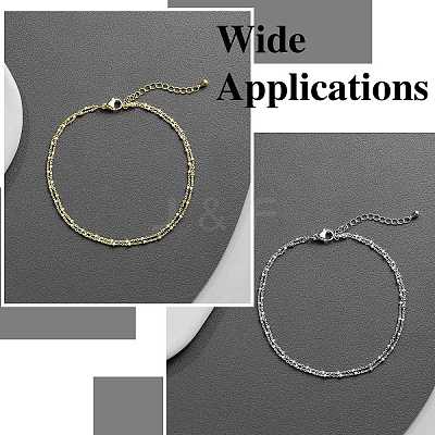2 Bags 2 Colors 316 Surgical Stainless Steel Chain Extender STAS-CJ0002-82-1