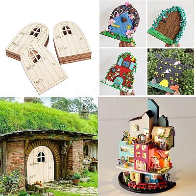 Wooden Fairy Door Decoration WOOD-NB0001-64A-1