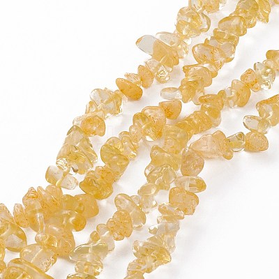 Heated Natural Citrine Beads Strands X-G-L555-06-1