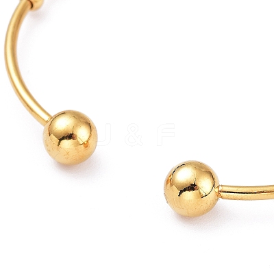PVD Vacuum Plating 201 Stainless Steel Cuff Bangles BJEW-M284-20G-1-1