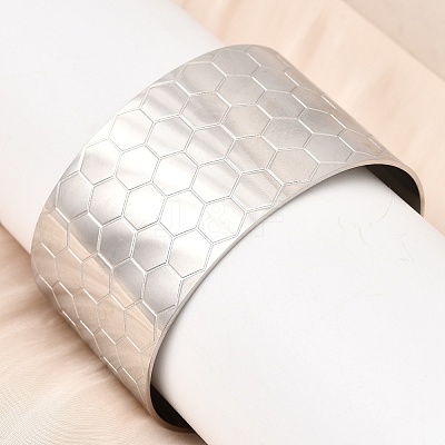 316L Surgical Stainless Steel Cuff Bangles BJEW-D454-01A-P-1