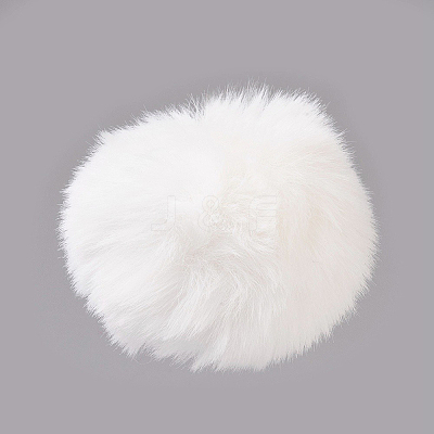 Handmade Faux Rabbit Fur Pom Pom Ball Covered Pendants WOVE-F020-A19-1