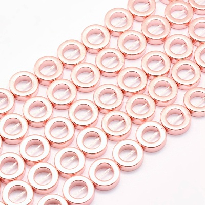 Electroplate Non-magnetic Synthetic Hematite Beads Strands G-L485-24-RG-1