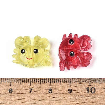 Printed Transparent Acrylic Beads TACR-T029-14M-1