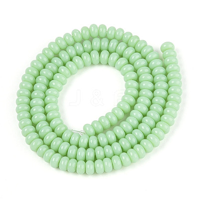 Opaque Spray Painted Glass Beads GLAA-ZX008-4mm-18U-1