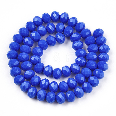 Opaque Solid Color Glass Beads Strands LS-EGLA-A034-P8mm-D32-1