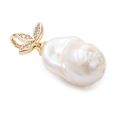 Baroque Natural Edison Keshi Pearl Pendants PALLOY-JF05194-1