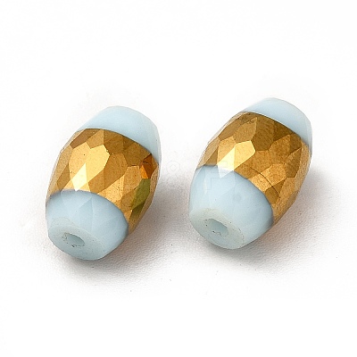 Opaque Electroplate Glass Beads EGLA-H003-02G-02-1