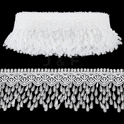 5Yards Polyester Lace Ribbon OCOR-NB0002-64A-1