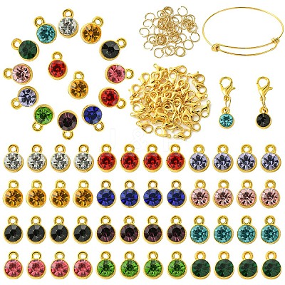DIY Birthstone Charm Bangle & Pendant Decoration Making Kits DIY-YW0008-95-1