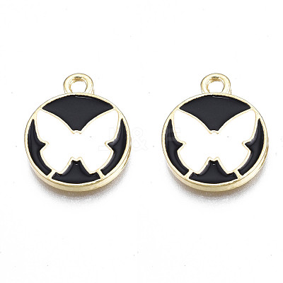 Alloy Enamel Pendants PALLOY-S133-008A-1