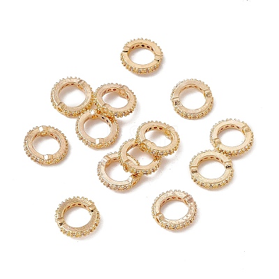 Brass Micro Pave Cubic Zirconia Bead Frames KK-A171-05G-01-1