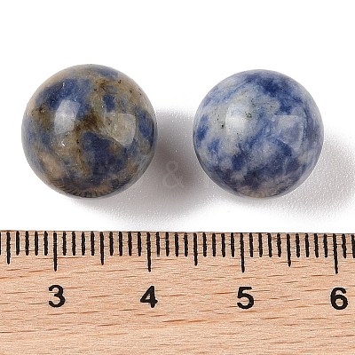 Natural Blue Spot Jasper No Hole Sphere Beads G-K353-04C-14-1