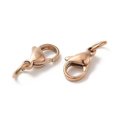PVD Vacuum Plating 304 Stainless Steel Lobster Claw Clasps LS-STAS-K155-C-11RG-1
