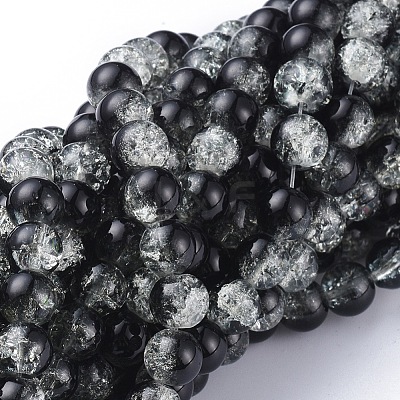 Crackle Glass Beads Strands X-CCG-Q002-8mm-11-1