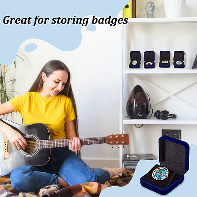 Flocking Plastic Badge Storage Box LS-CON-WH0105-04A-1