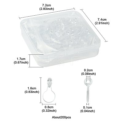 200Pcs Transparent Acrylic Pendants TACR-FS0001-52-1