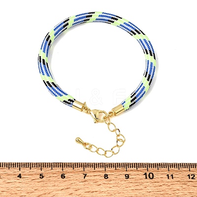 Braided Round Polyester Cord Bracelet Makings FB-CBAEDA0-01G-29-1