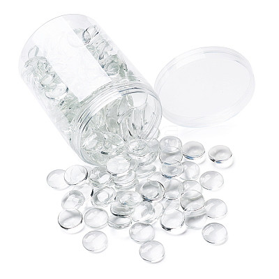 Transparent Glass Cabochons GGLA-CD0001-01-1
