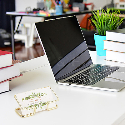 Iron Business Card Holder AJEW-WH0470-89G-1