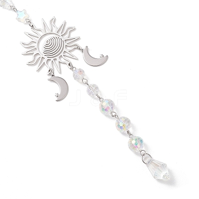 2Pcs Glass Hanging Suncatchers HJEW-JM04750-1