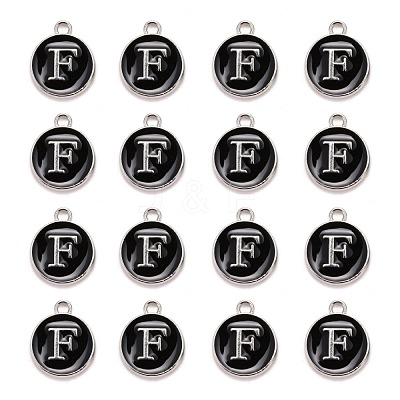 Platinum Plated Alloy Charms X-ENAM-S118-02F-P-1