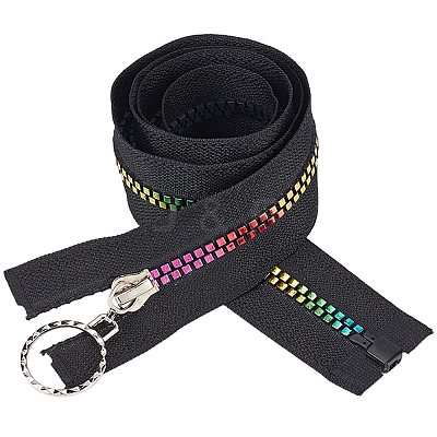 4Pcs #5 Nylon Coil Zippers Rainbow Zipper Tape SENE-CY0001-13A-01-1