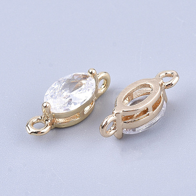Transparent Glass Links connectors X-GLAA-T007-10F-1