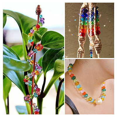 60Pcs 4 Colors Acrylic Beads SACR-TA0001-79-1