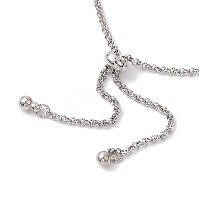 304 Stainless Steel Rolo Chain Slider Bracelet Makings AJEW-JB01254-02-1
