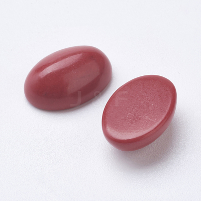 Synthetic Coral Cabochons X-G-F501-02-10x14mm-1