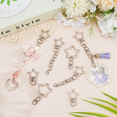 20Pcs 4 Styles Zinc Alloy Swivel Clasps FIND-SP0004-21-1