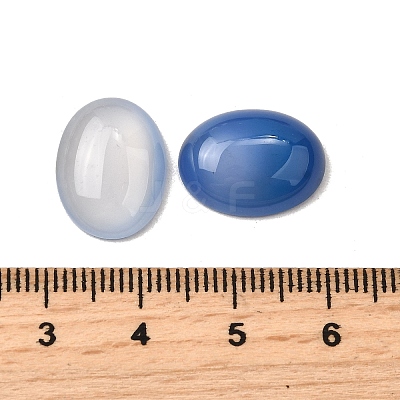 Natural Blue Agate Cabochons G-A266-01B-1