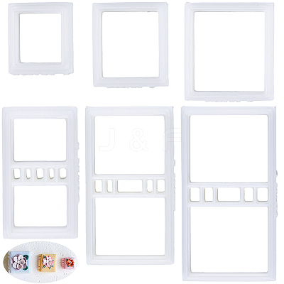 6Pcs Plastic Clay Pressed Molds DIY-SC0031-27-1