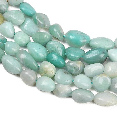 Natural Amazonite Nuggets Beads Strands X-G-J335-31A-1