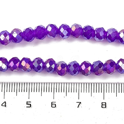 Baking Electroplate Glass Beads Strands DGLA-A039-J8mm-B05-1