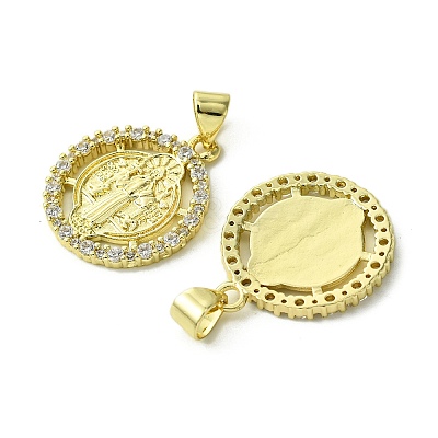 Brass Micro Pave Cubic Zirconia Pendants KK-H472-53D-G-1