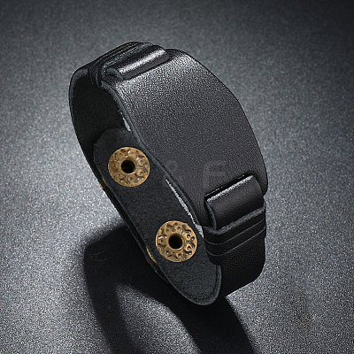 Punk Style Leather Cord Bracelets BJEW-WH20008-20C-1
