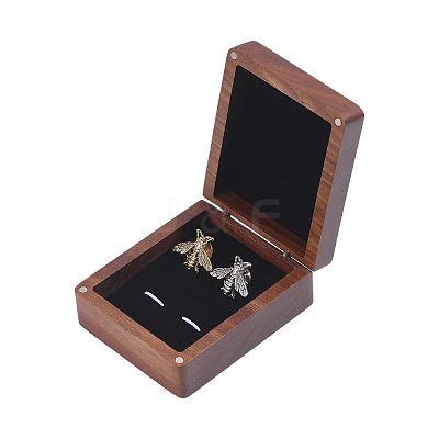 Wood Cuff-link Gift Storage Magnetic Boxes CON-WH0089-265A-1