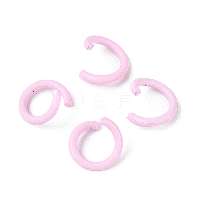 Spray Painted Iron Open Jump Rings IFIN-T017-04B-24-1