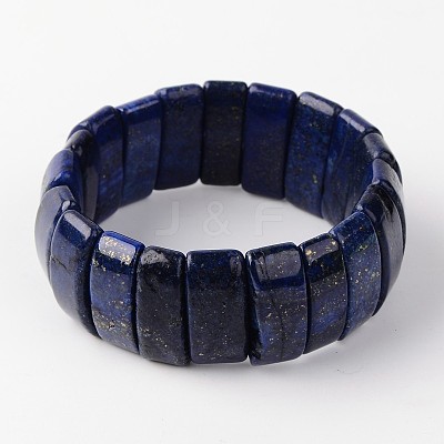 Mixed Shape Natural & Synthetic Mixed Stone Bead Stretch Bracelets BJEW-M168-08-1