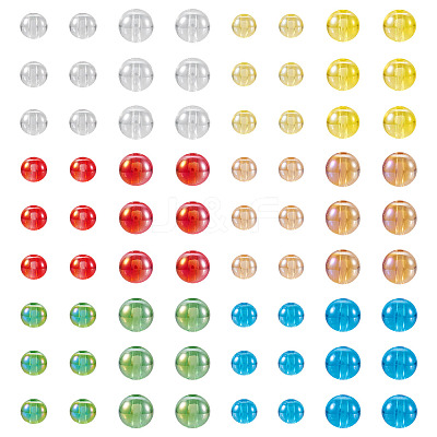 528Pcs 12 Style Electroplate Transparent Glass Beads GLAA-TA0002-31-1