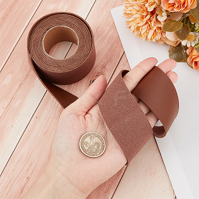 2M PVC Imitation Leather Ribbons SRIB-WH0011-125C-04-1