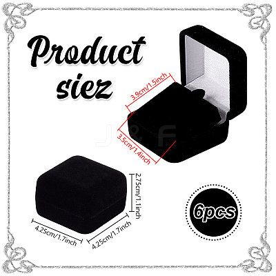Plastic Cover with Velvet Brooch Packing Boxes VBOX-WH0012-08C-1