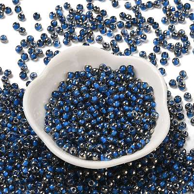 Transparent Inside Colours Glass Seed Beads SEED-H002-A-C215-1