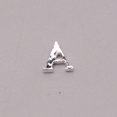 Letter A~Z Alloy Rhinestone Cabochons MRMJ-WH0072-92A-1