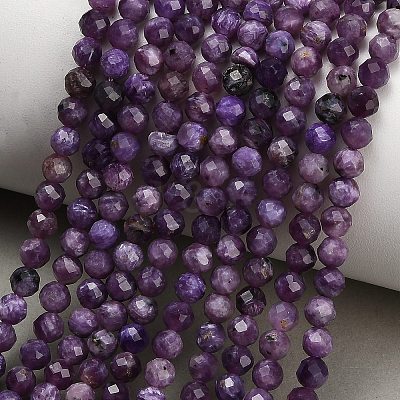 Natural Charoite Beads Strands GG-CBA77FB-B02-4mm-1