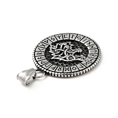304 Stainless Steel Pendants X-STAS-P309-09AS-1